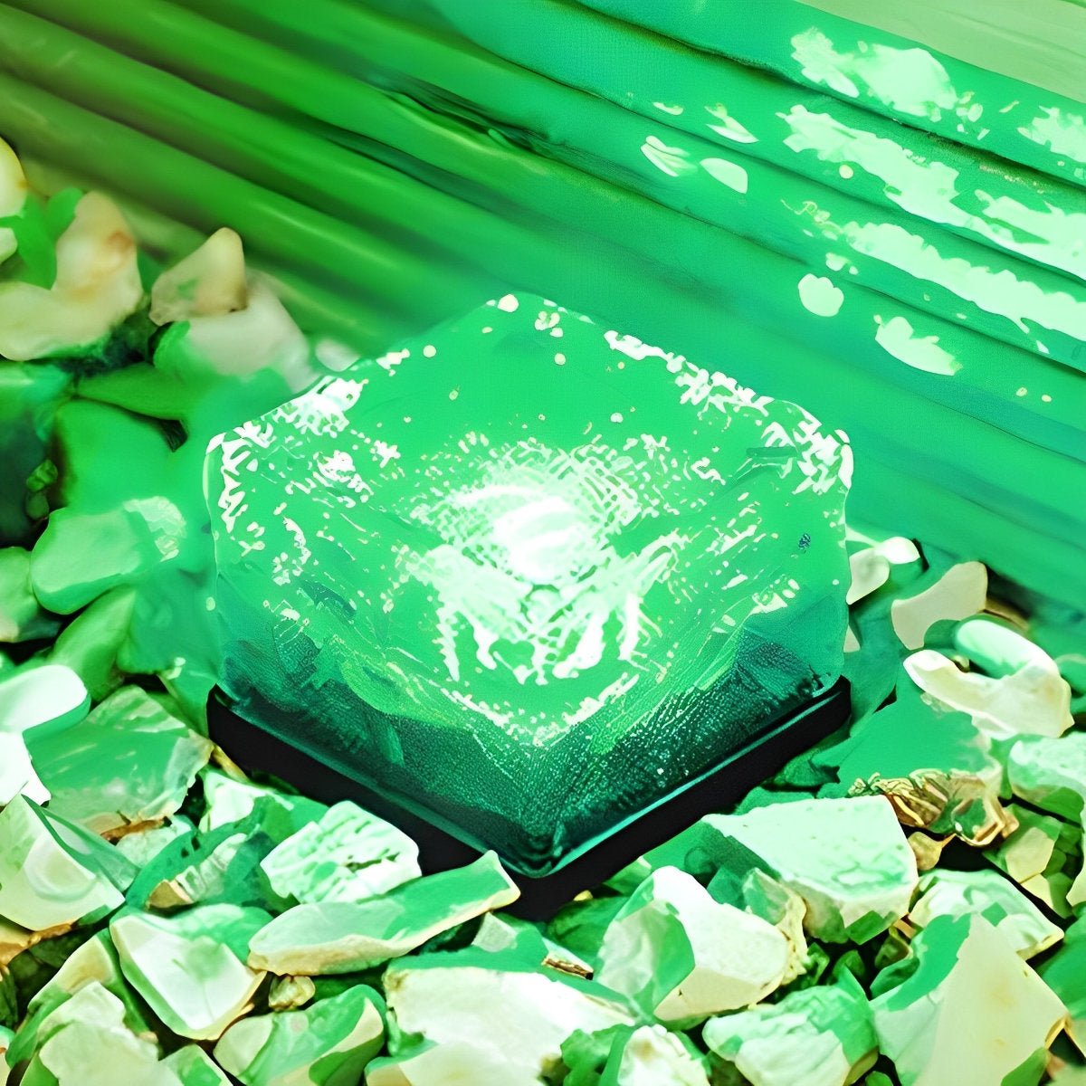 Outdoor Lights LED Glass Brick Path Lamps | Solar