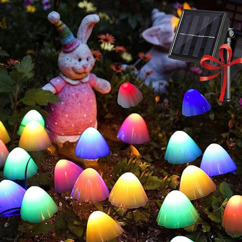 Outdoor Lights Solar Garden Mushrooms | LED