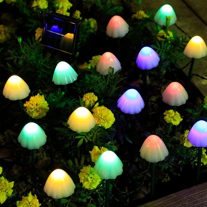 Outdoor Lights Solar Garden Mushrooms | LED