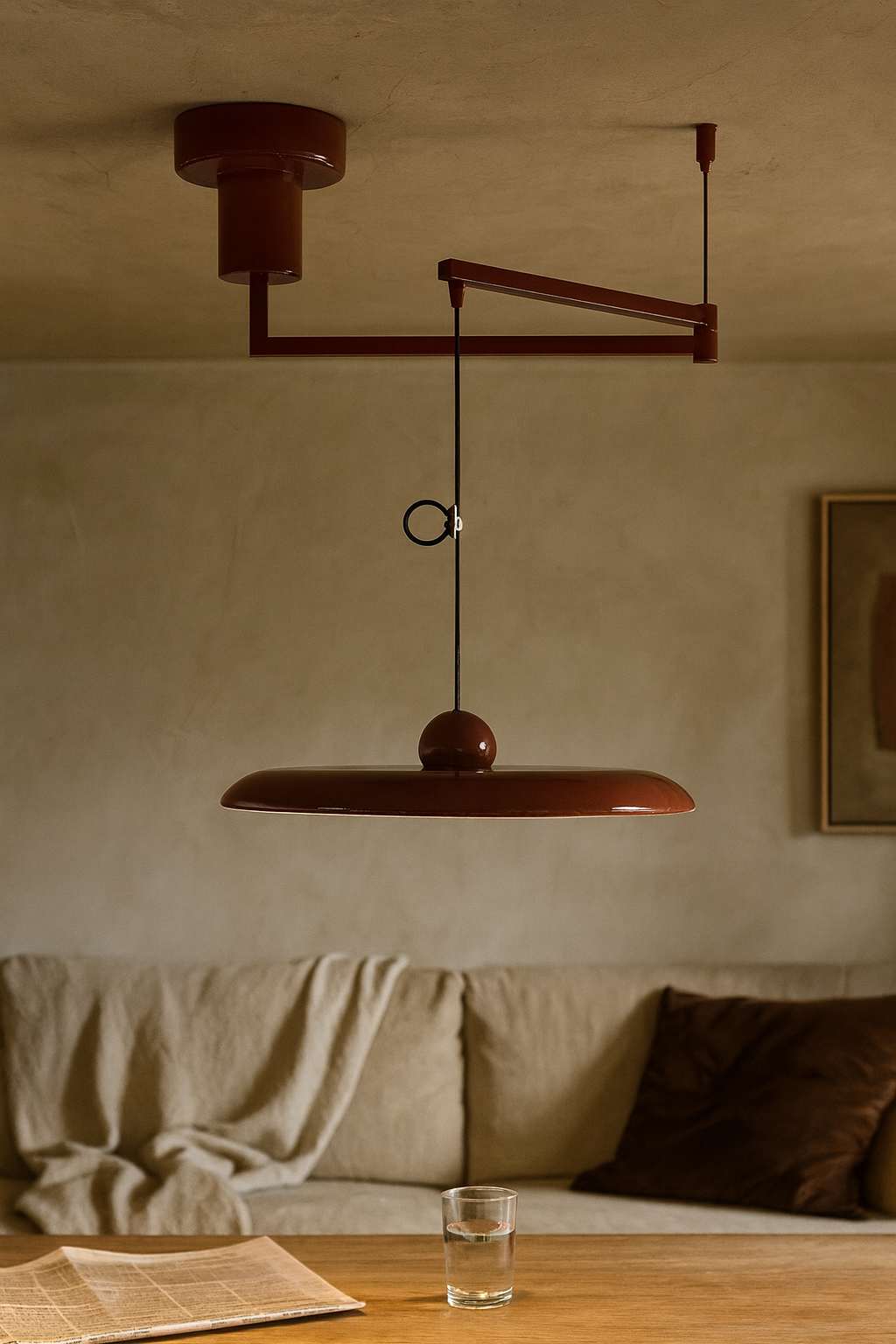 Pendant Lights Red Adjustable Living Room | Swing Arm