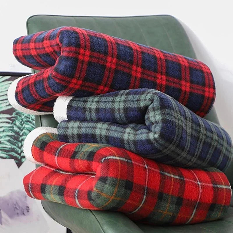 Plaid Blanket Throw for Sofa & Bed | Large
