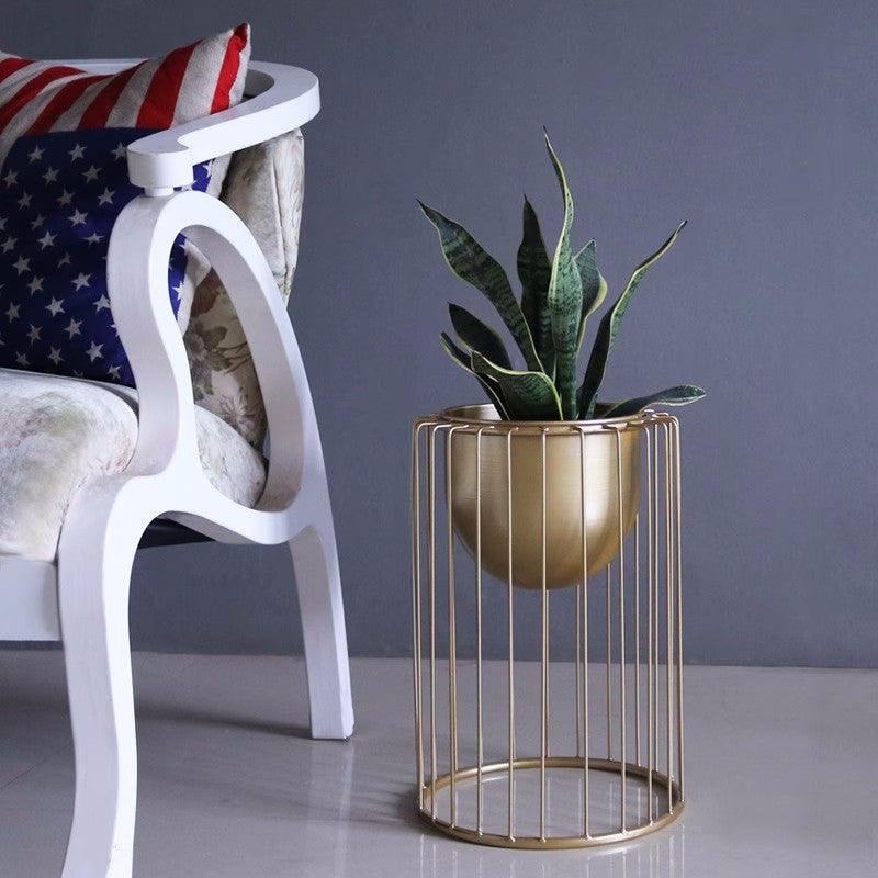 Plant Stand with Raised Planter | Indoor