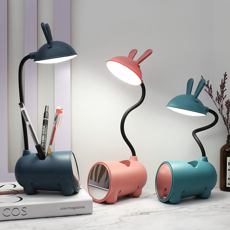 Rechargeable Lamp LED Bunny Desk Light | Kids Study Lamp with Holder