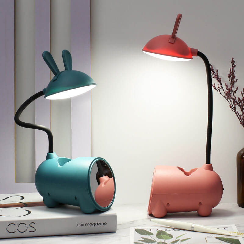 Rechargeable Lamp LED Bunny Desk Light | Kids Study Lamp with Holder