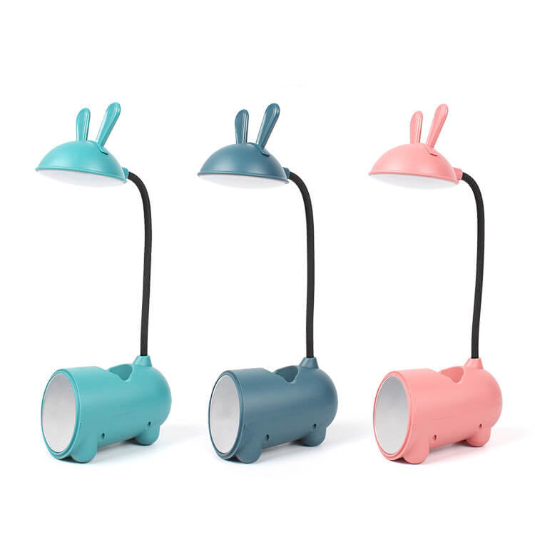 Rechargeable Lamp LED Bunny Desk Light | Kids Study Lamp with Holder