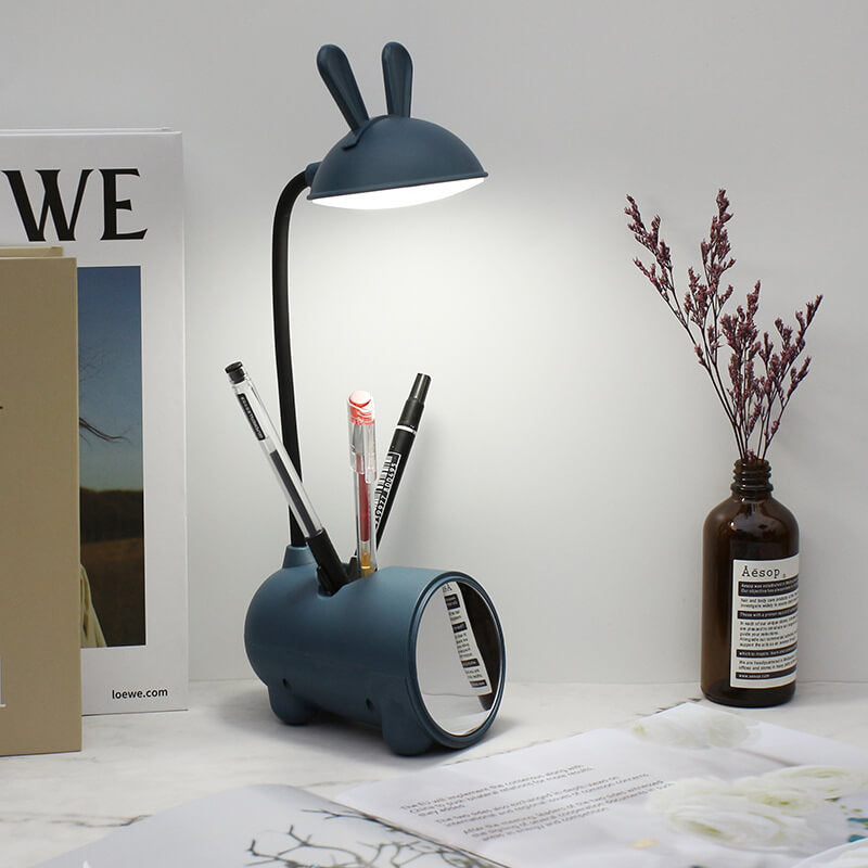 Rechargeable Lamp LED Bunny Desk Light | Kids Study Lamp with Holder