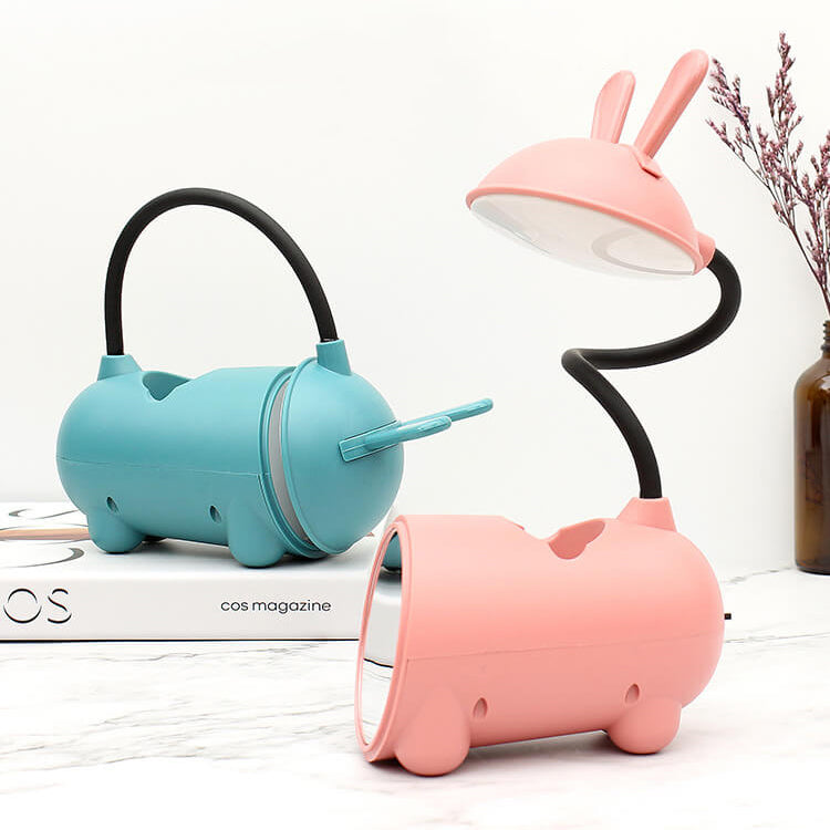 Rechargeable Lamp LED Bunny Desk Light | Kids Study Lamp with Holder