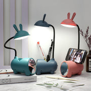 Rechargeable Lamp LED Bunny Desk Light | Kids Study Lamp with Holder