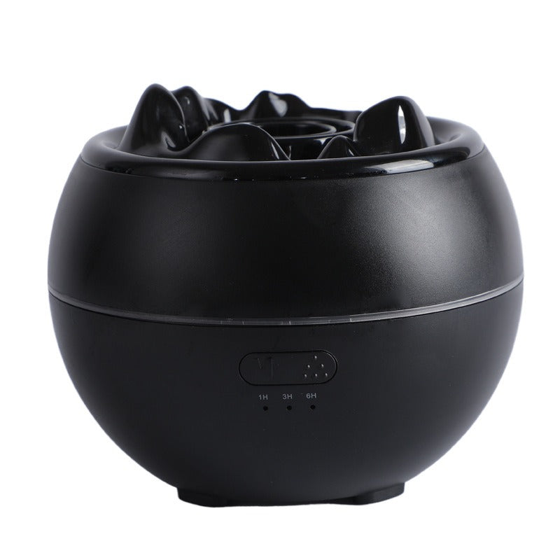 Round Aroma Diffuser with Flame Effect | Electric