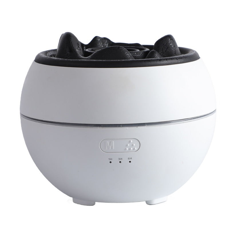 Round Aroma Diffuser with Flame Effect | Electric