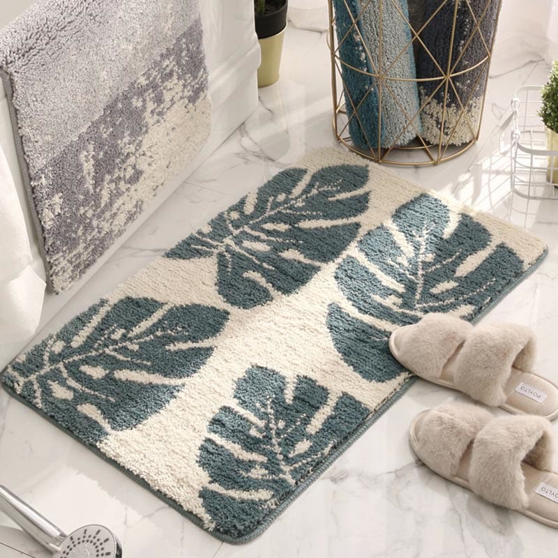 Rug Botanical Leaf Living Room | Washable
