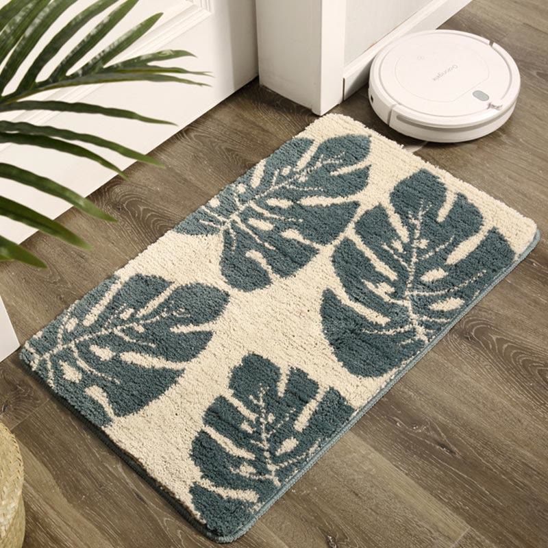 Rug Botanical Leaf Living Room | Washable
