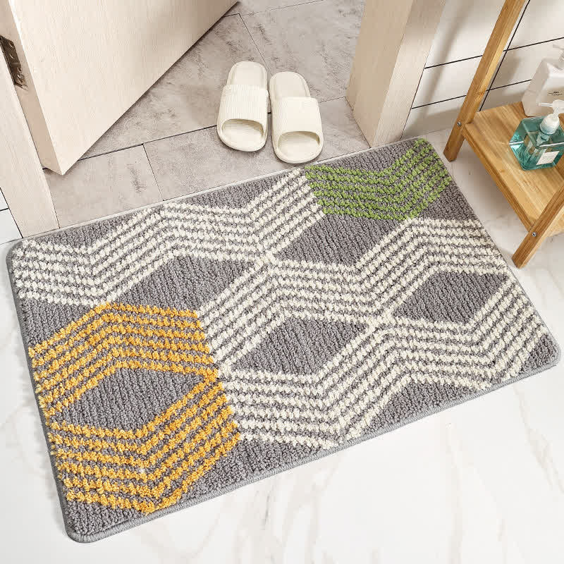 Rug Modern Pattern Bathroom | Washable