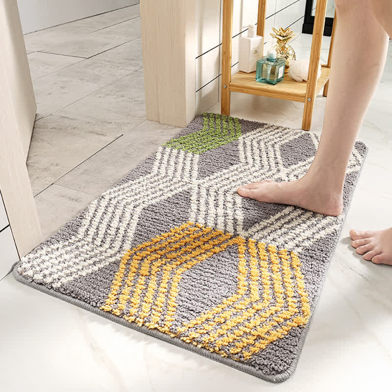 Rug Modern Pattern Bathroom | Washable