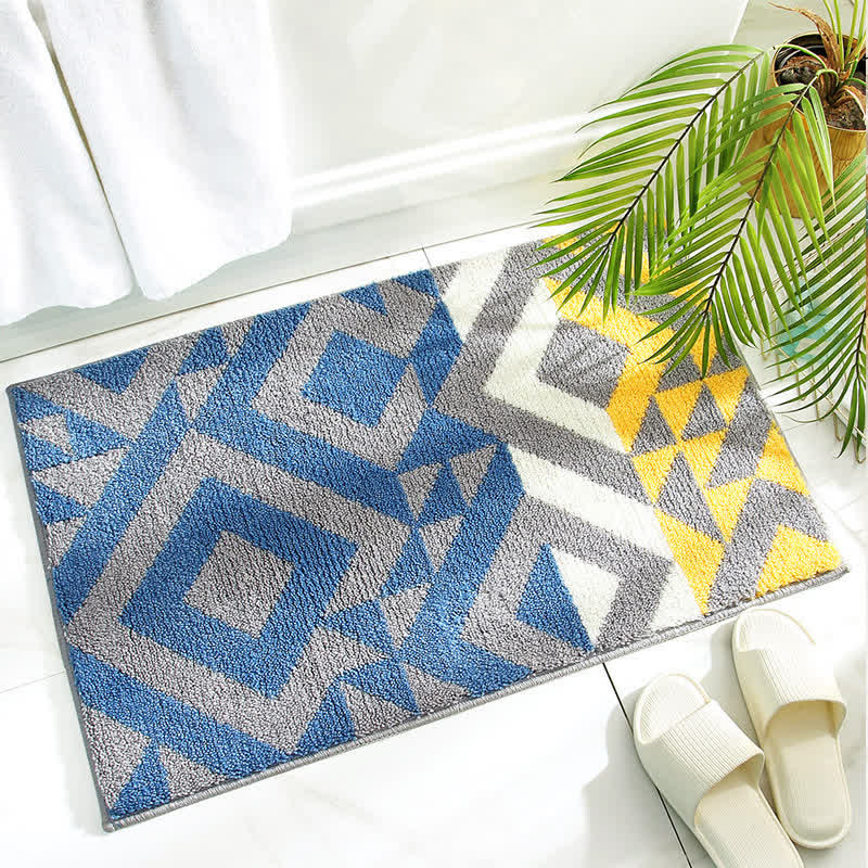 Rug Modern Pattern Bathroom | Washable