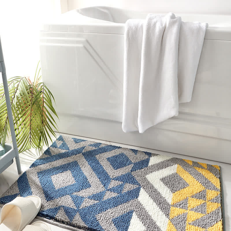 Rug Modern Pattern Bathroom | Washable