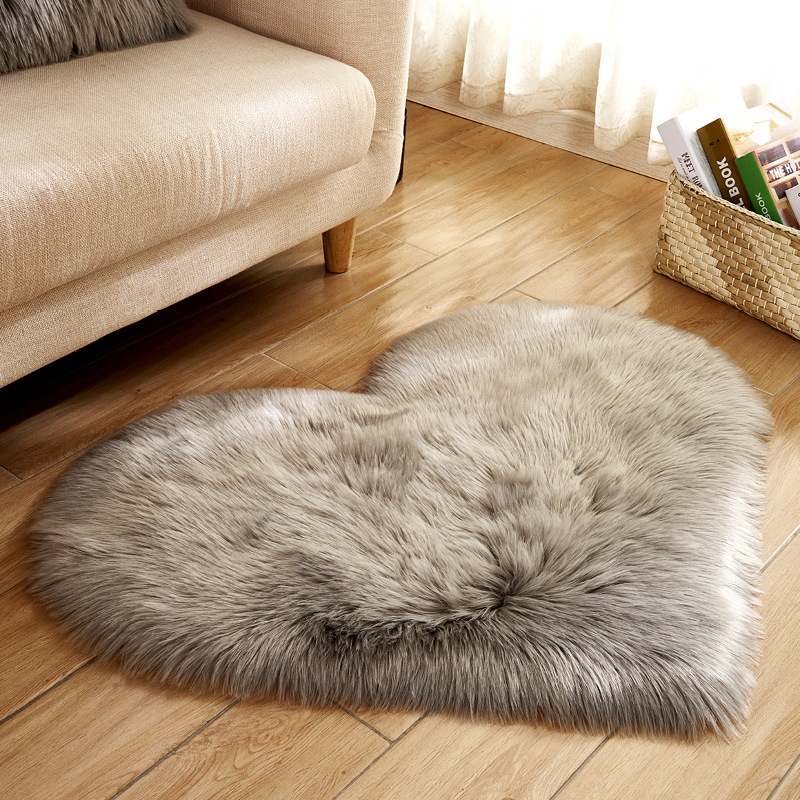 Rugs Fluffy Bedroom | Heart Shape