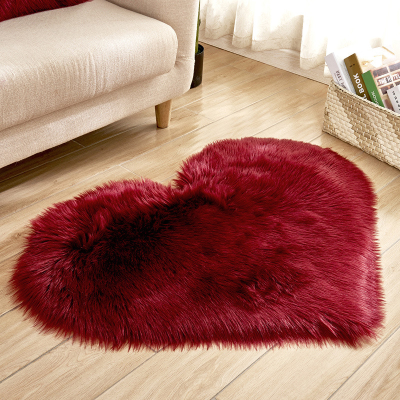 Rugs Fluffy Bedroom | Heart Shape