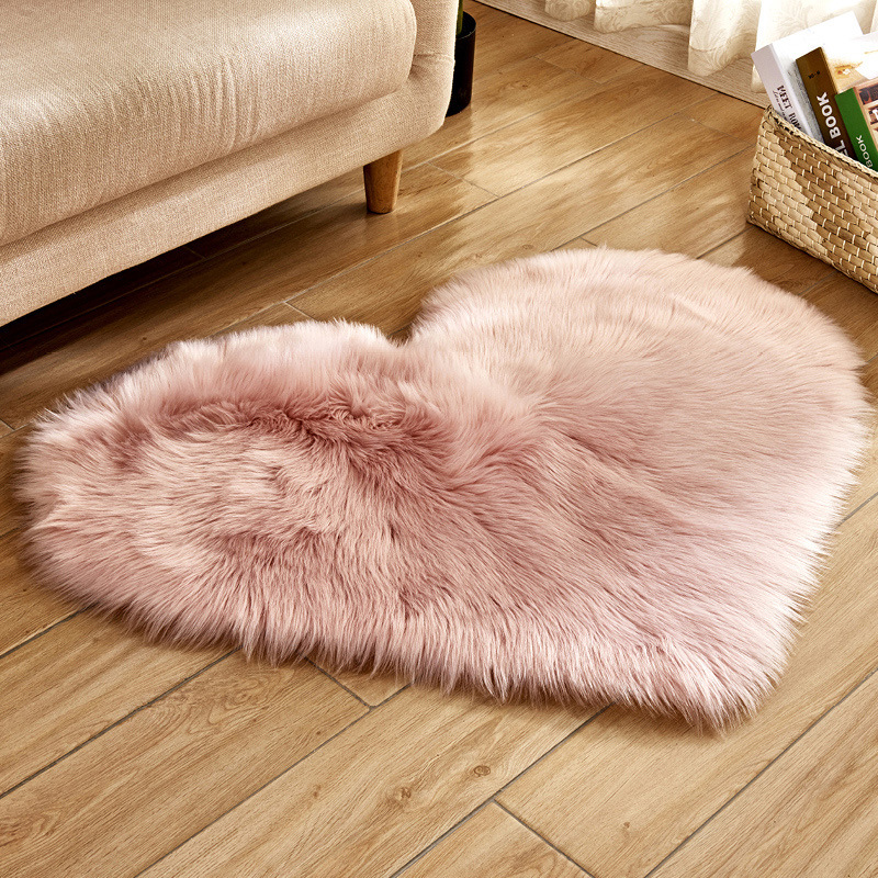 Rugs Fluffy Bedroom | Heart Shape
