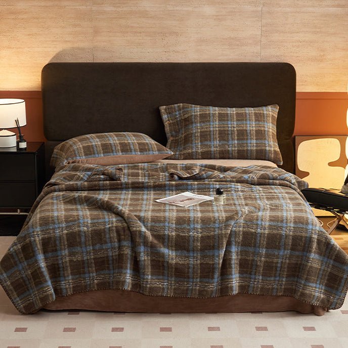 Sofa Throws Check Fleece Living Room | Tartan