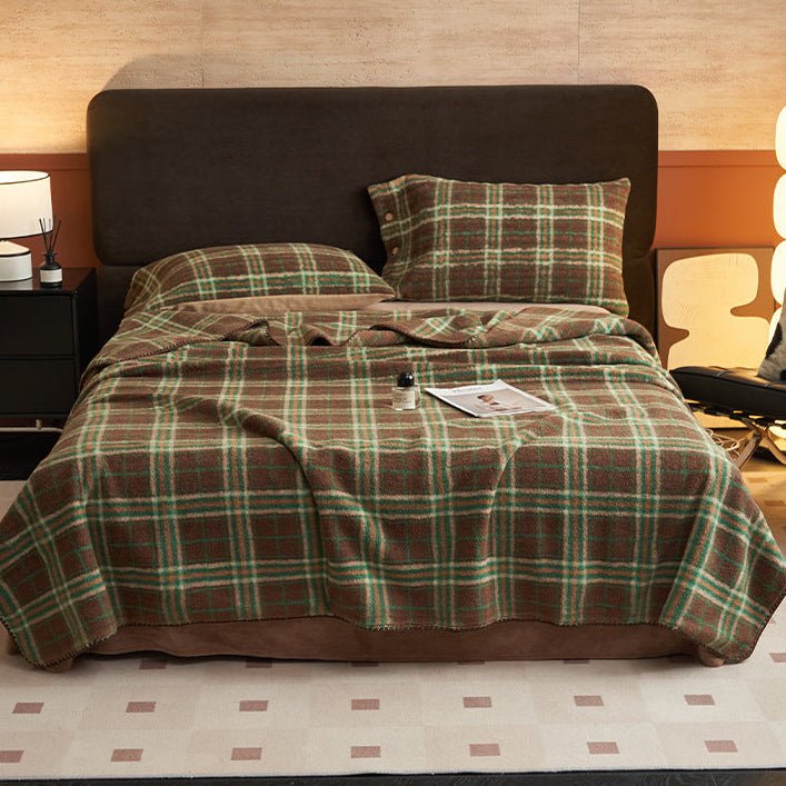 Sofa Throws Check Fleece Living Room | Tartan