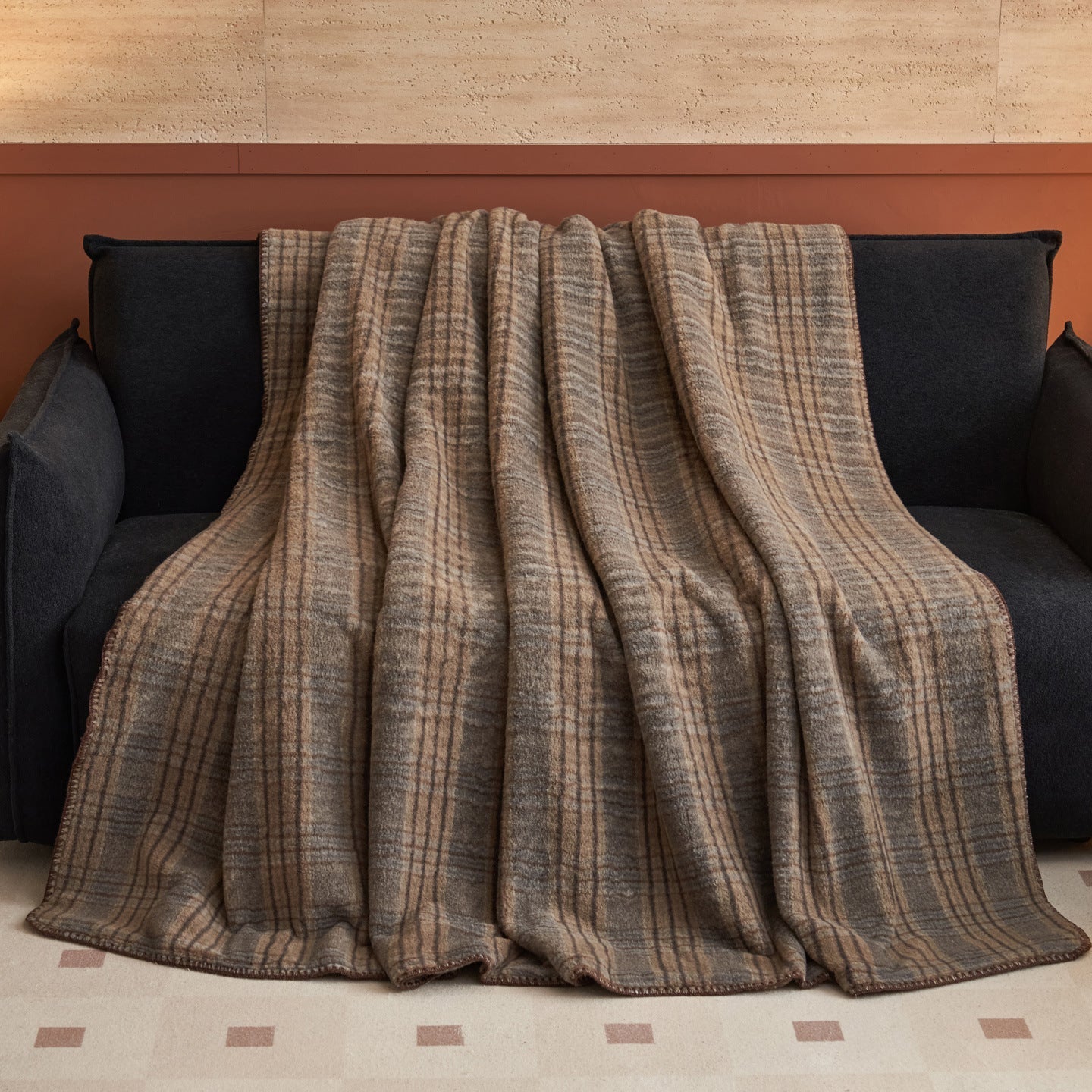 Sofa Throws Check Fleece Living Room | Tartan