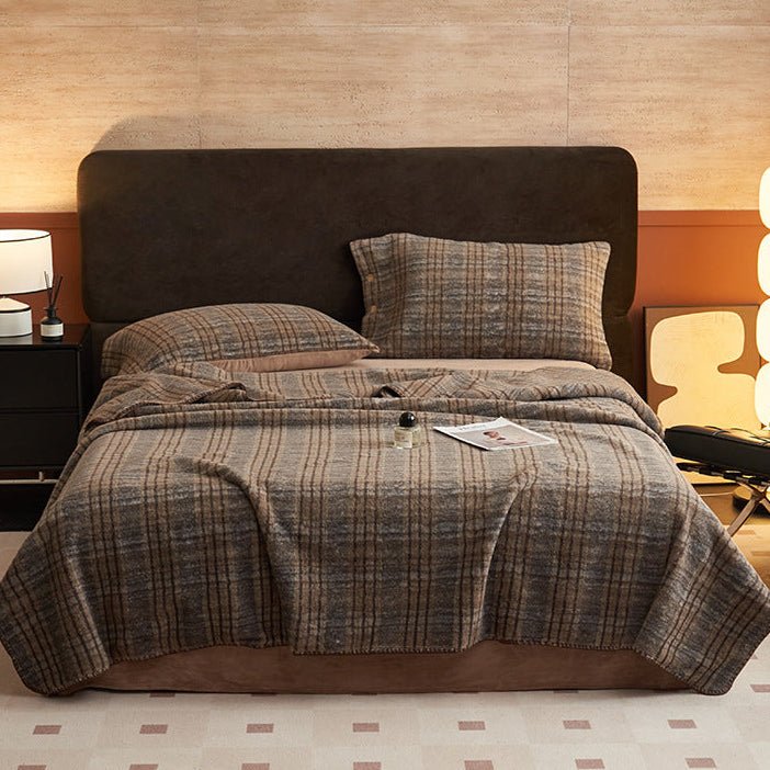 Sofa Throws Check Fleece Living Room | Tartan