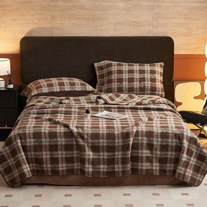 Sofa Throws Check Fleece Living Room | Tartan