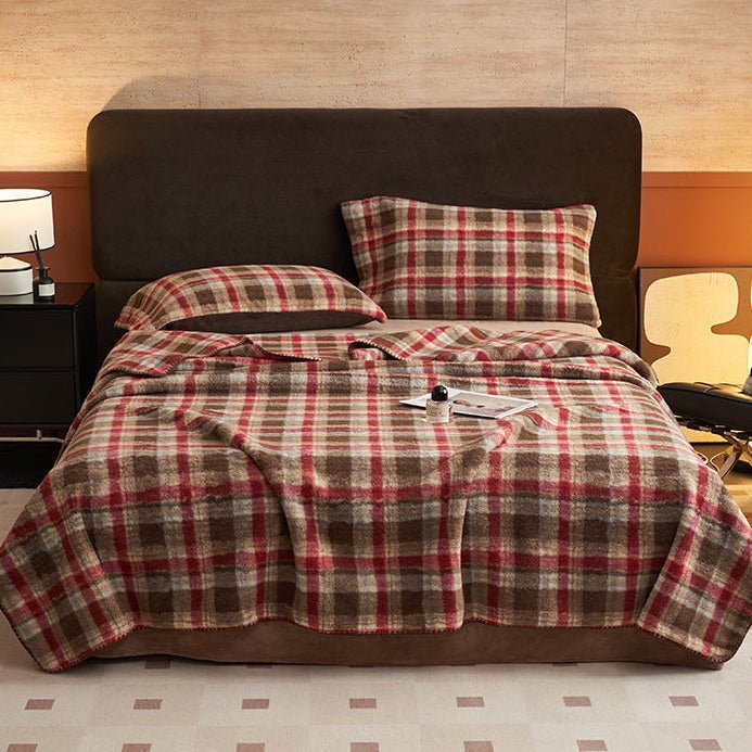 Sofa Throws Check Fleece Living Room | Tartan