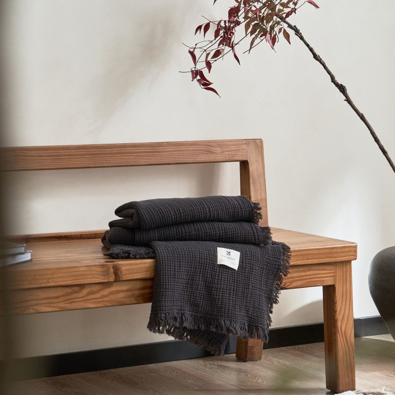 Sofa Throws Textured Fringe Living Room Blankets | Neutral