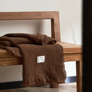 Sofa Throws Textured Fringe Living Room Blankets | Neutral