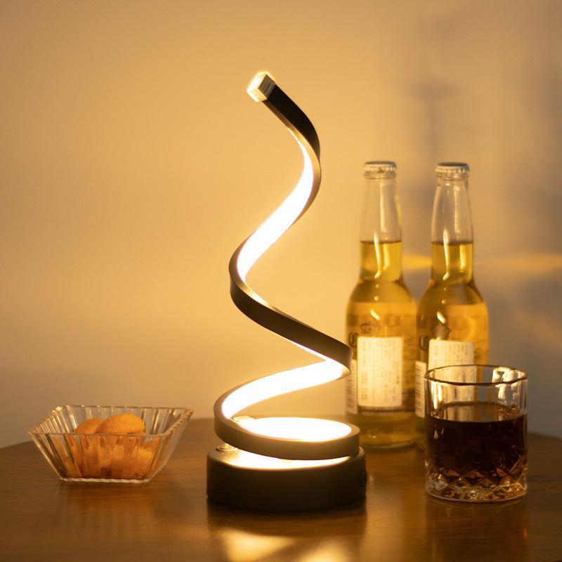 Table Lamp Modern LED Spiral Design | Bedroom & Living Room