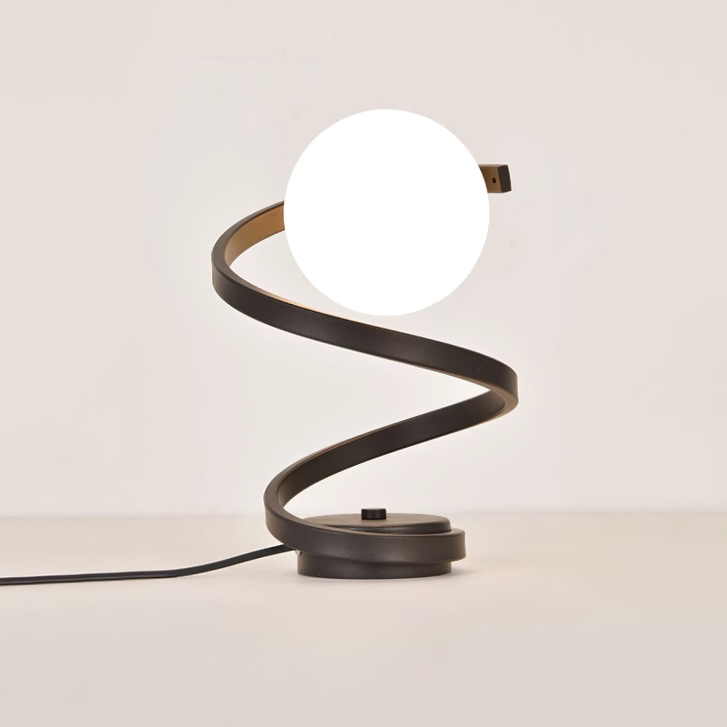 Table Lamp Spiral LED Bedside Glass | Globe