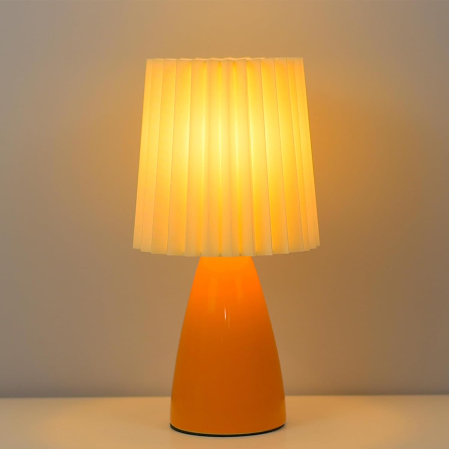 Table Lamps Bedside Pleated Shade | Ceramic Base