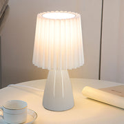 Table Lamps Bedside Pleated Shade | Ceramic Base