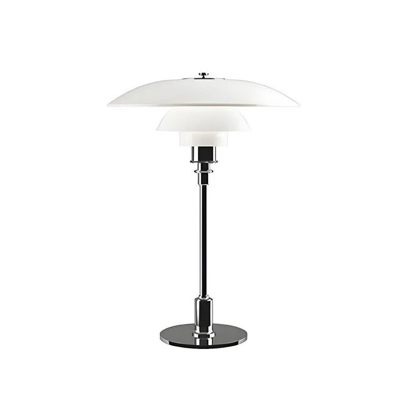 Table Lamps Modern Tiered Shade for Bedroom or Living Room | LED Light