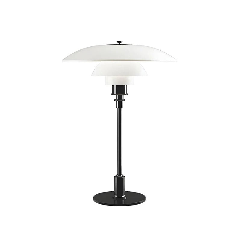 Table Lamps Modern Tiered Shade for Bedroom or Living Room | LED Light