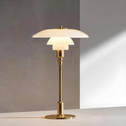 Table Lamps Modern Tiered Shade for Bedroom or Living Room | LED Light