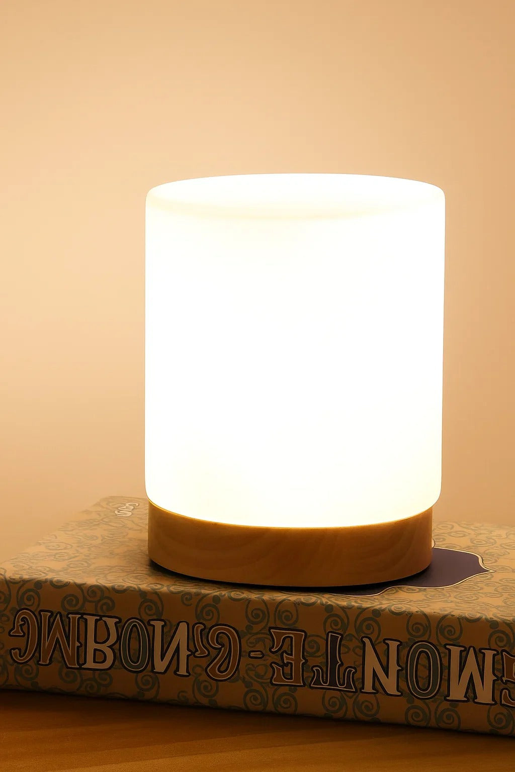 Table Lamps Modern Wooden Base for Bedroom or Living Room | LED