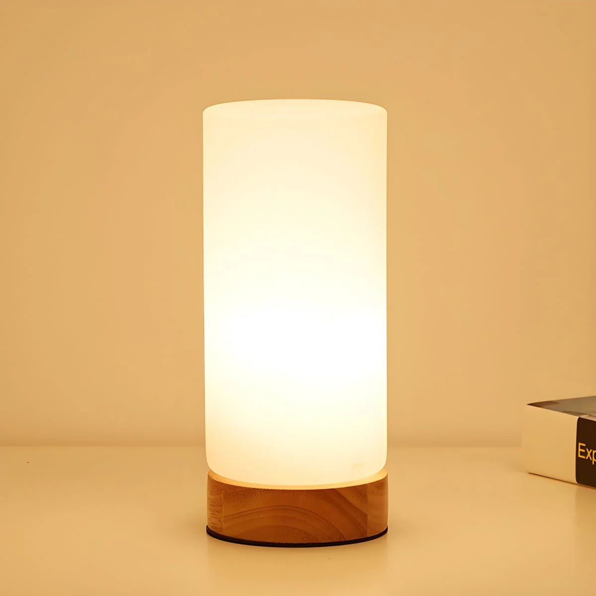 Table Lamps Modern Wooden Base for Bedroom or Living Room | LED