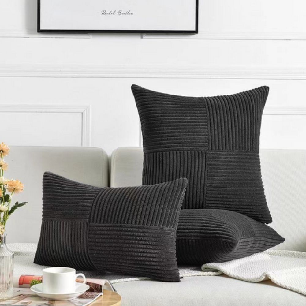 Textured Cushions Cover Sofa | Home Decor