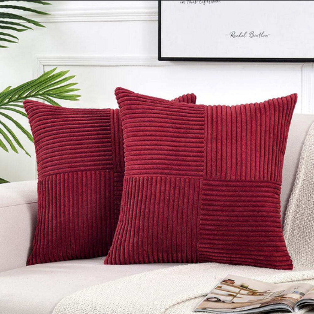 Textured Cushions Cover Sofa | Home Decor