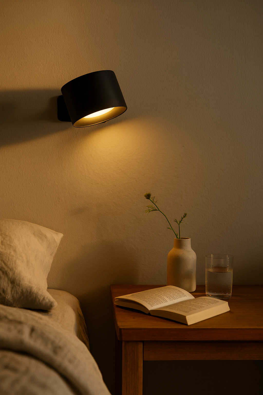 Wall Lamp Black LED Bedroom | Modern