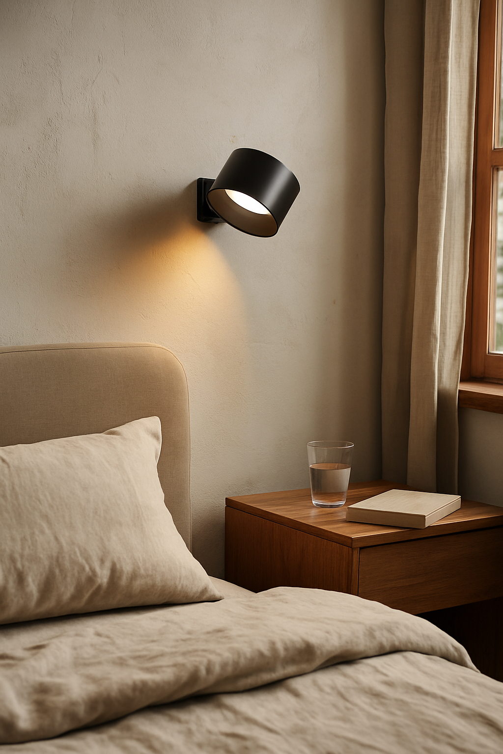Wall Lamp Black LED Bedroom | Modern