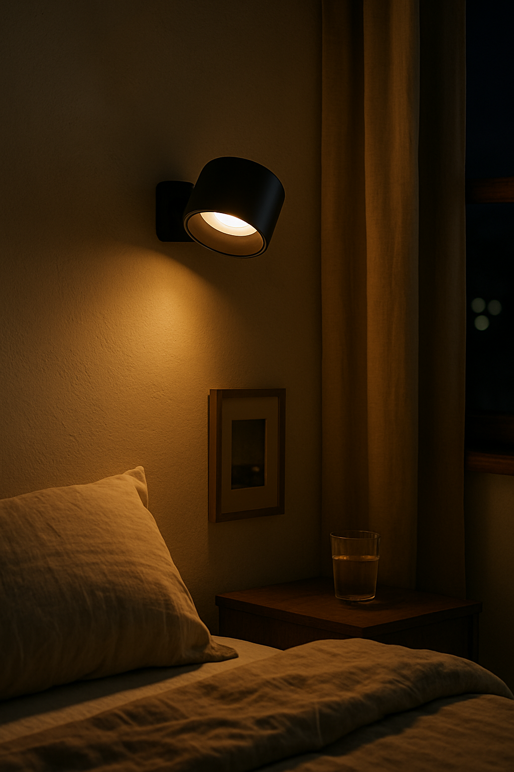 Wall Lamp Black LED Bedroom | Modern