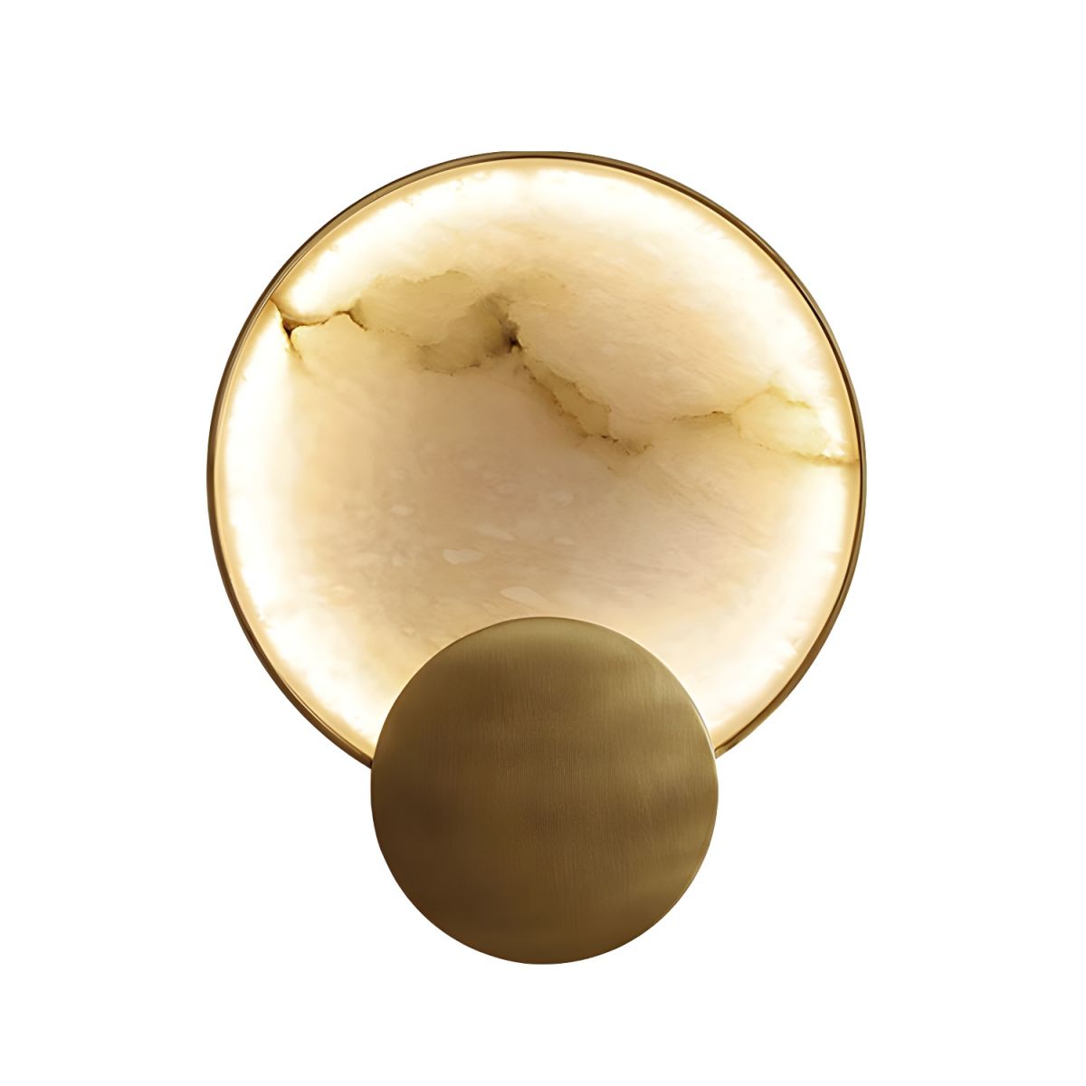 Wall Light LED Round Stone Effect | Bedroom Living Room