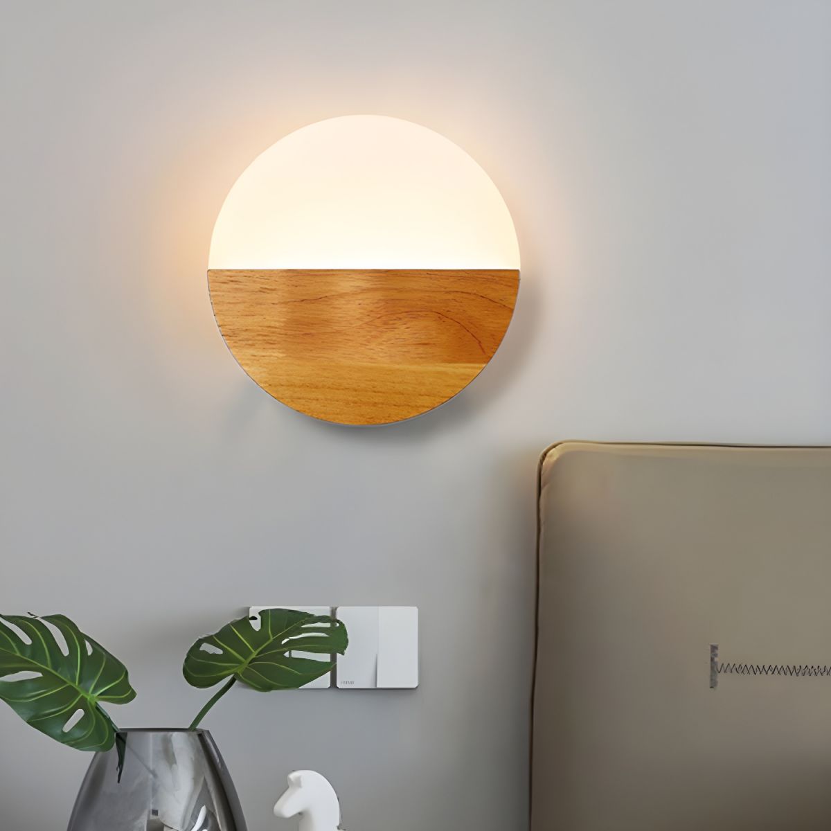 Wall Light LED Wooden Design | Bedside