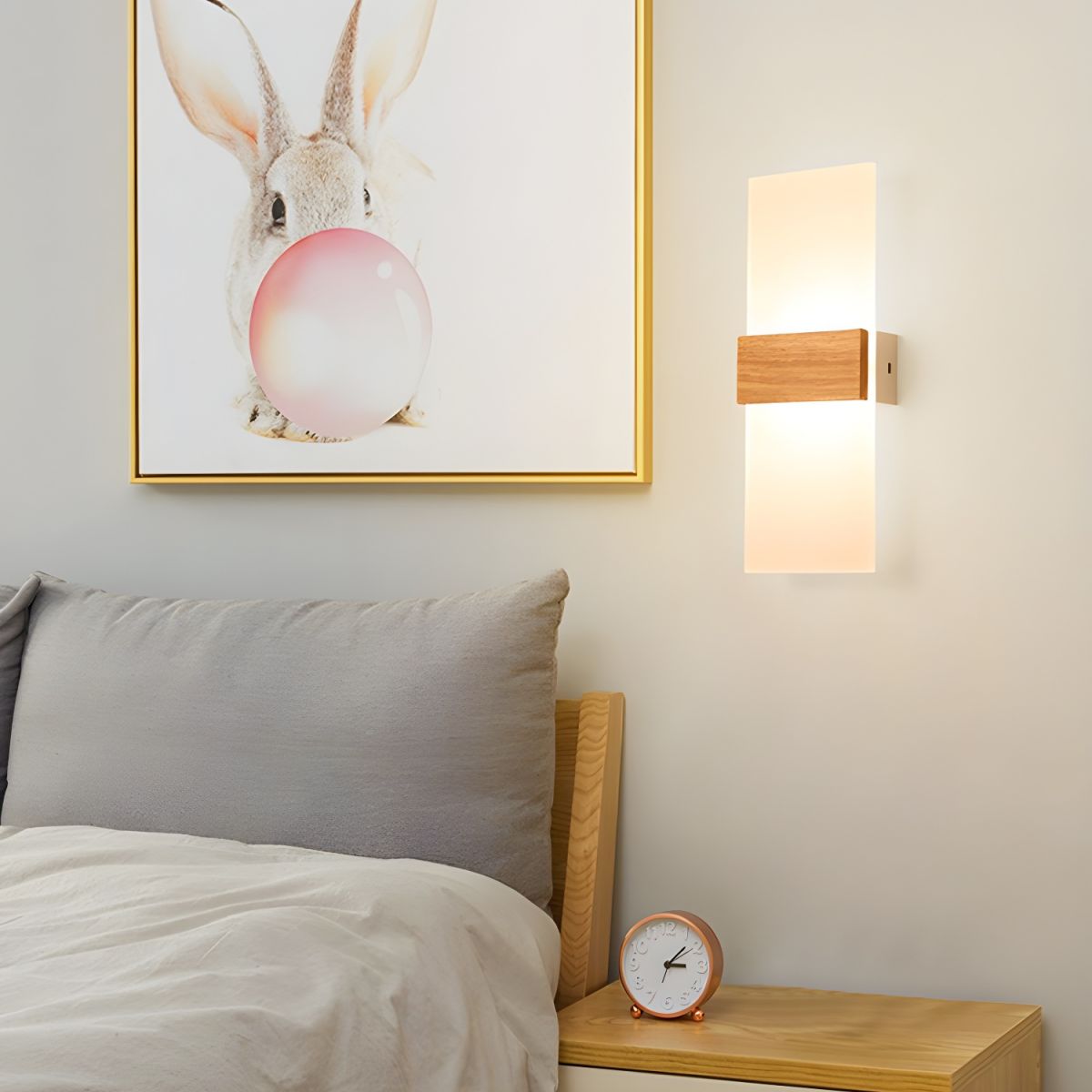 Wall Light LED Wooden Design | Bedside