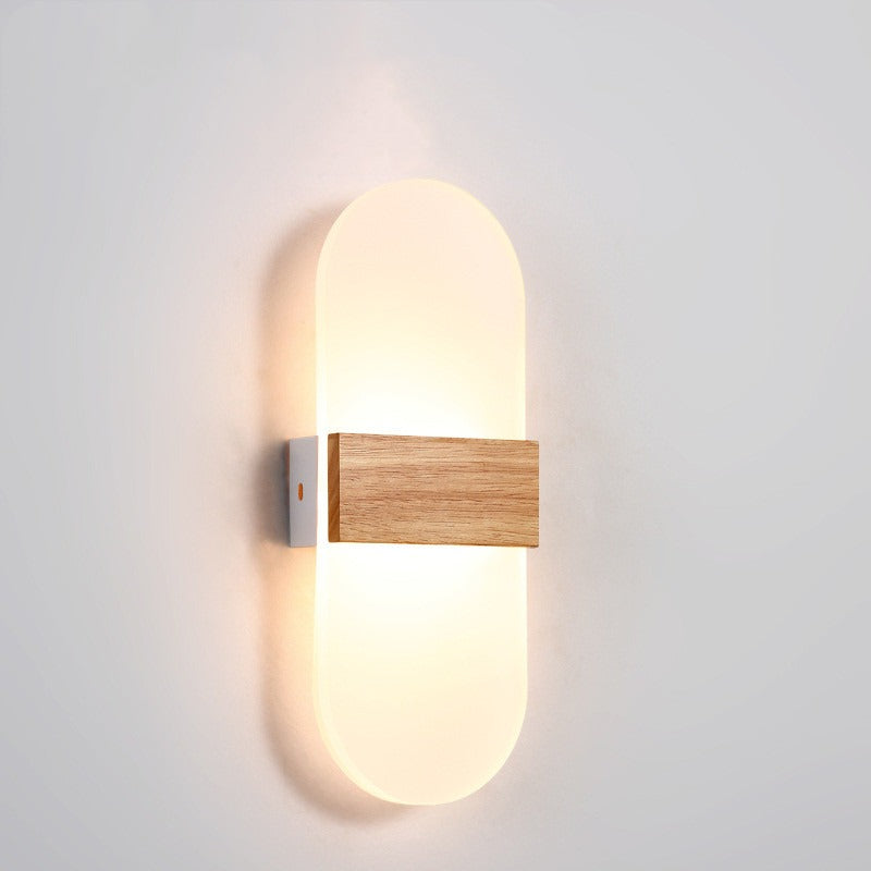 Wall Light LED Wooden Design | Bedside