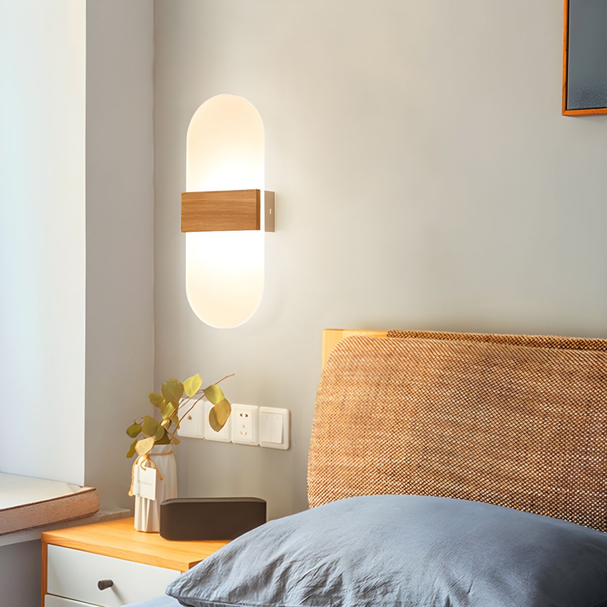 Wall Light LED Wooden Design | Bedside